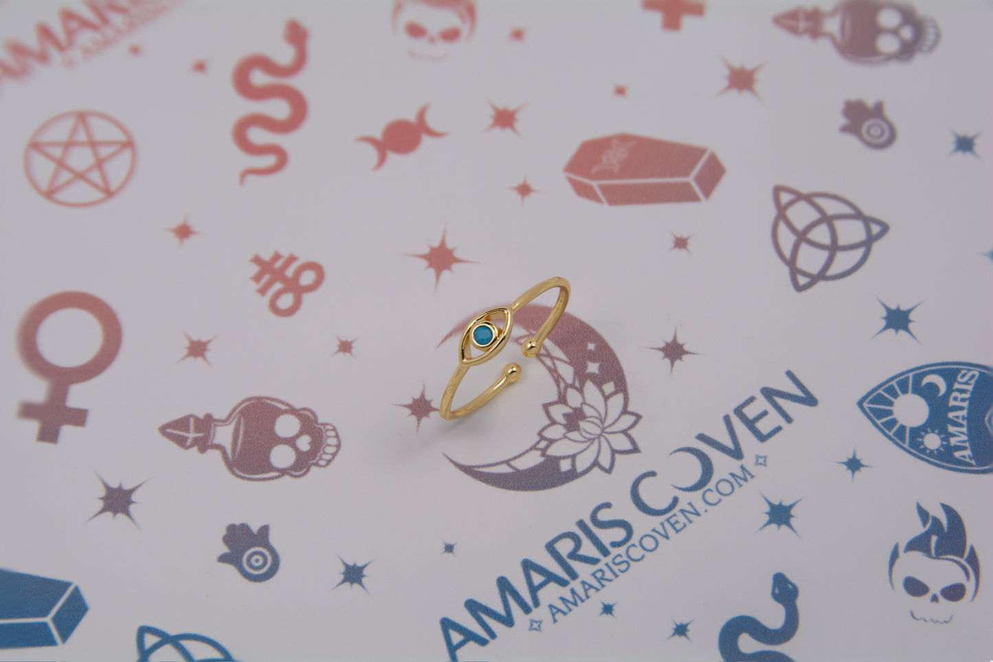 Evil Eye Adjustable Ring