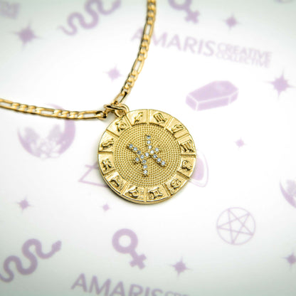 Zodiac Wheel Pendant Necklace