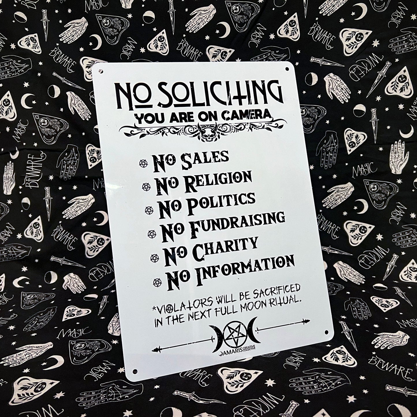 No Soliciting Sign