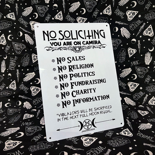 No Soliciting Sign