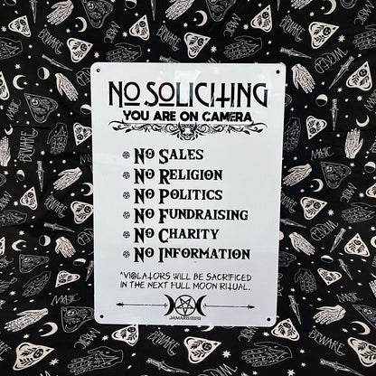 No Soliciting Sign