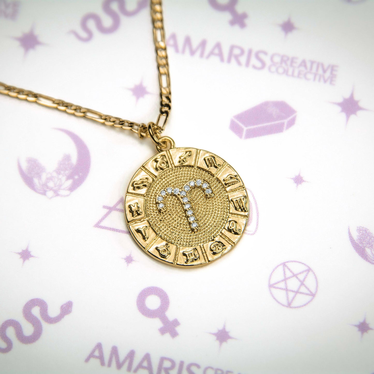 Zodiac Wheel Pendant Necklace